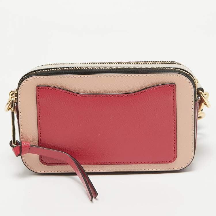 Pre Owned Marc Jacobs Tri Color Leather Snapshot Camera Crossbody Bag