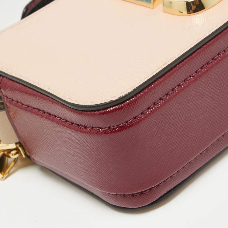 Pre Owned Marc Jacobs Tri Color Leather Snapshot Camera Crossbody Bag