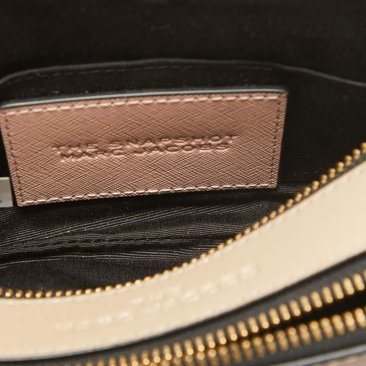 Pre Owned Marc Jacobs Tri Color Leather Snapshot Camera Crossbody Bag