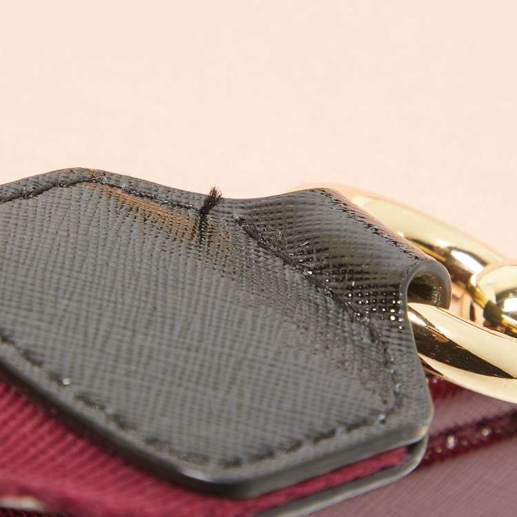 Pre Owned Marc Jacobs Tri Color Leather Snapshot Camera Crossbody Bag