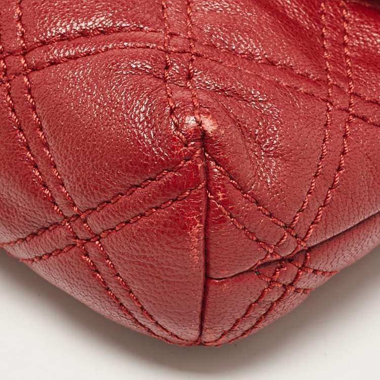 Pre Owned Marc Jacobs Red Quilted  Leather The Small Single Flap Bag
