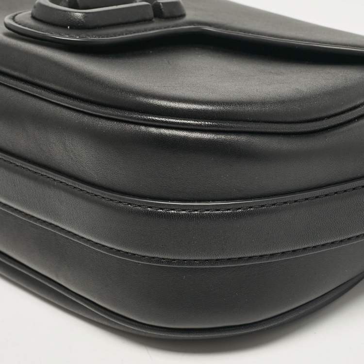 Pre Owned Marc Jacobs Black Leather Large  J Marc Saddle Bag