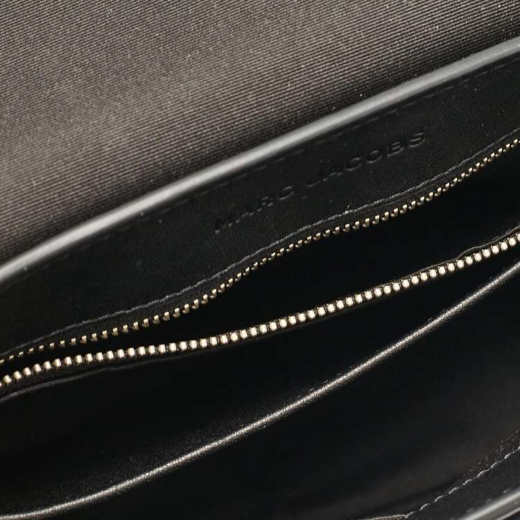 Pre Owned Marc Jacobs Black Leather Large  J Marc Saddle Bag