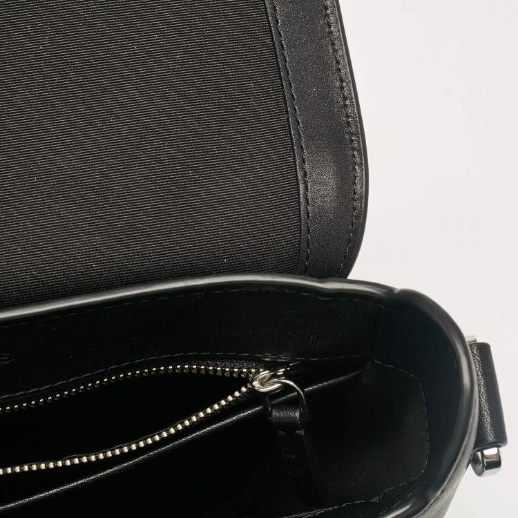 Pre Owned Marc Jacobs Black Leather Large  J Marc Saddle Bag
