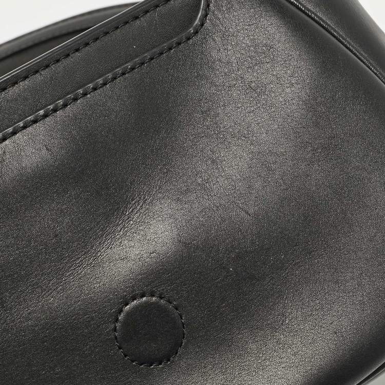 Pre Owned Marc Jacobs Black Leather Large  J Marc Saddle Bag