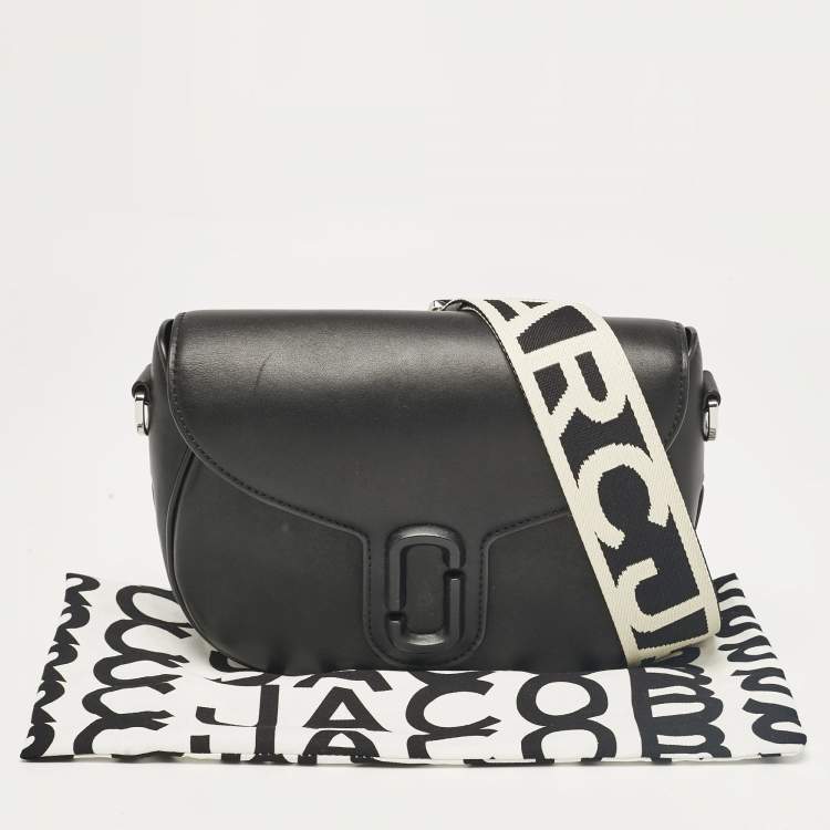 Pre Owned Marc Jacobs Black Leather Large  J Marc Saddle Bag