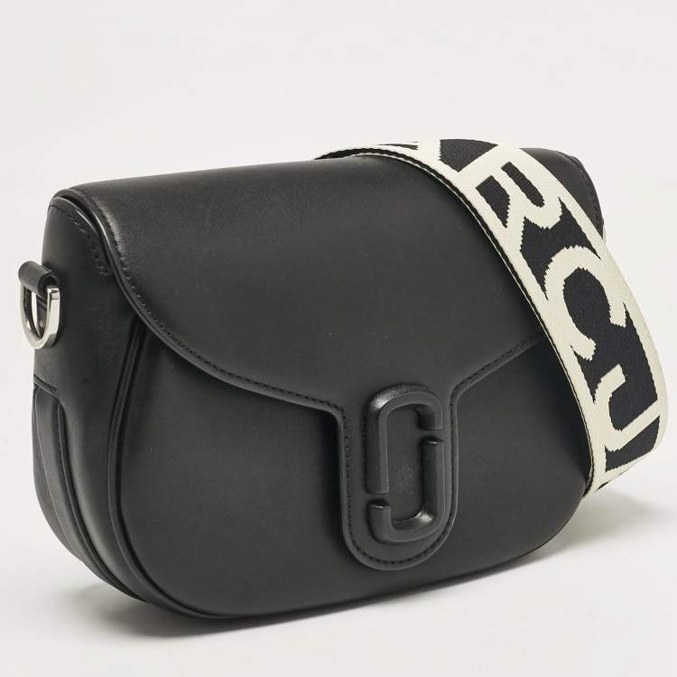 Pre Owned Marc Jacobs Black Leather Large  J Marc Saddle Bag