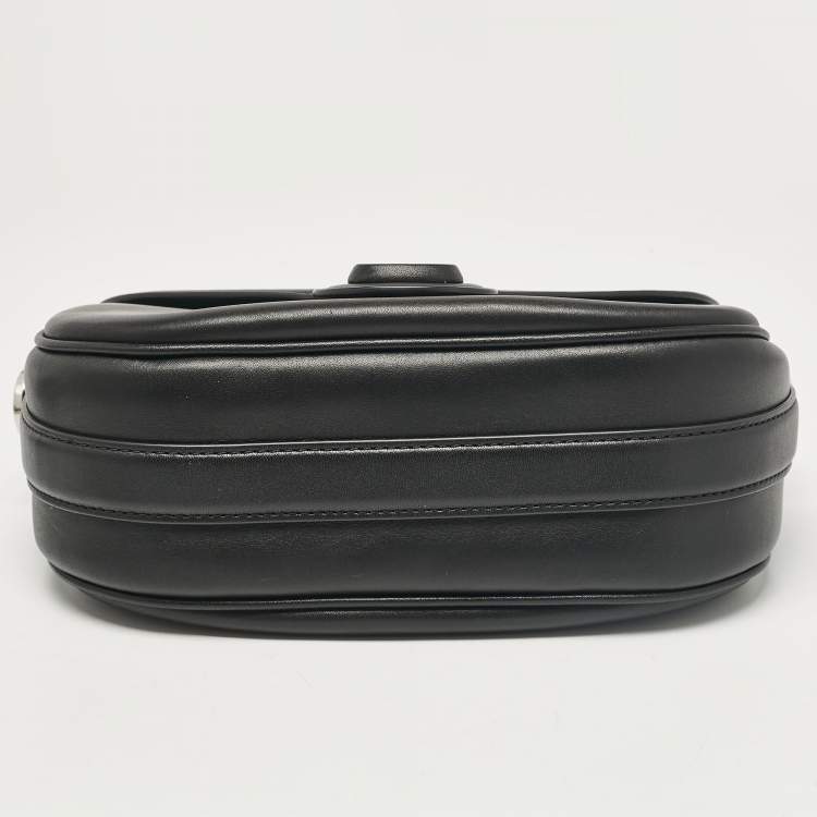 Pre Owned Marc Jacobs Black Leather Large  J Marc Saddle Bag