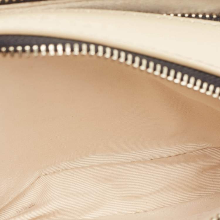 Pre Owned Marc Jacobs Beige Patent Leather Snapshot Camera Crossbody Bag