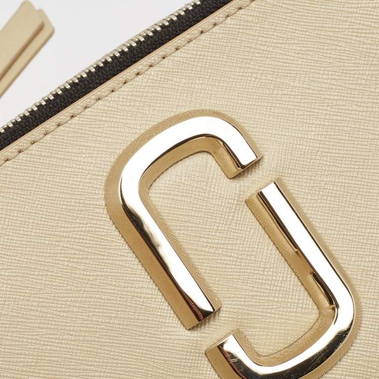 Pre Owned Marc Jacobs Beige Patent Leather Snapshot Camera Crossbody Bag