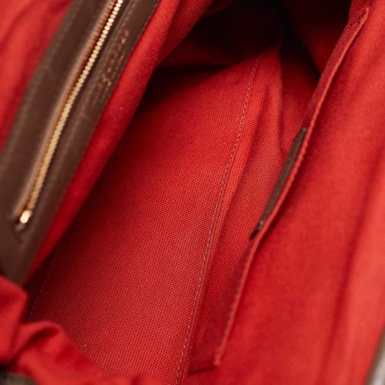 Pre Owned Marc Jacobs Dark Brown Quilted Leather Stam Satchel