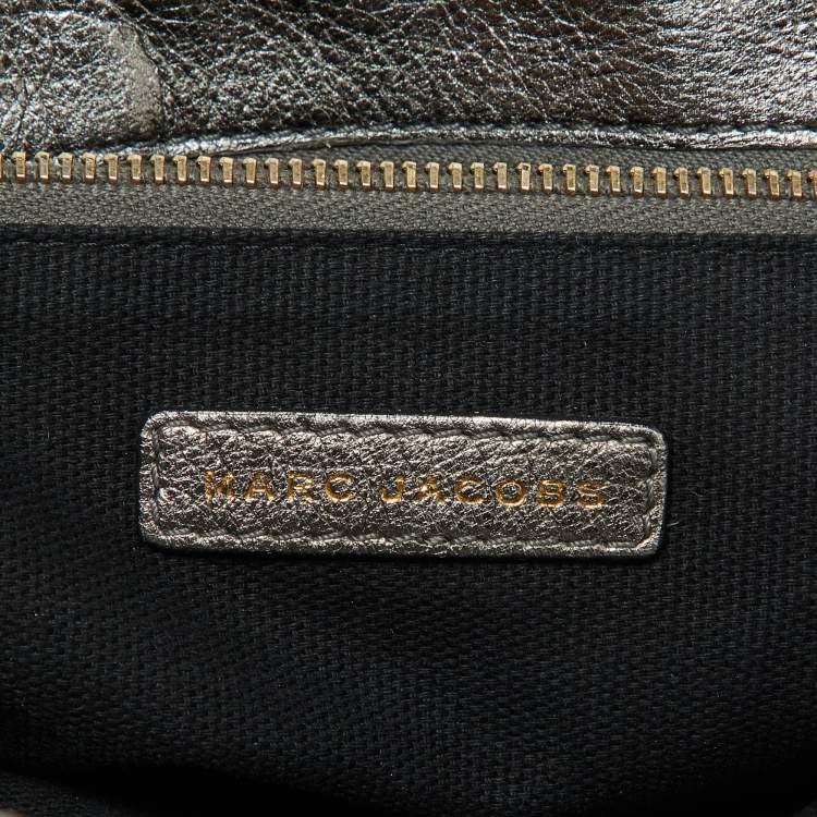 Pre Owned Marc Jacobs Metallic Quilted Leather Pushlock Flap Shoulder Bag
