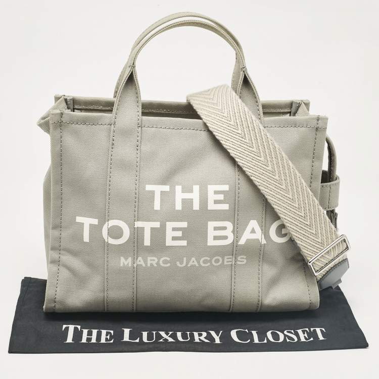Pre Owned Marc Jacobs Grey Canvas Medium The Tote Bag