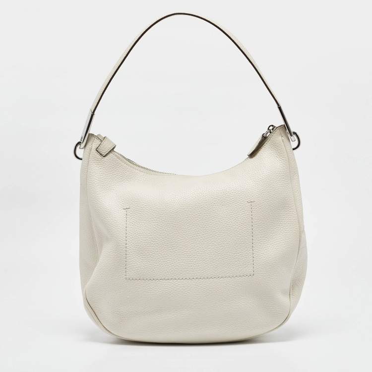 Pre Owned Marc Jacobs White Leather The Essential Hobo