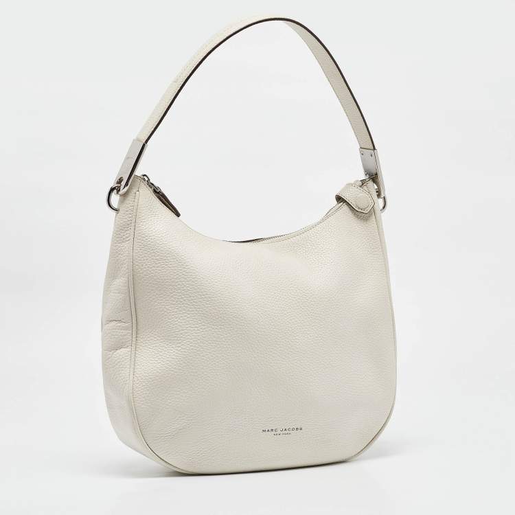 Pre Owned Marc Jacobs White Leather The Essential Hobo