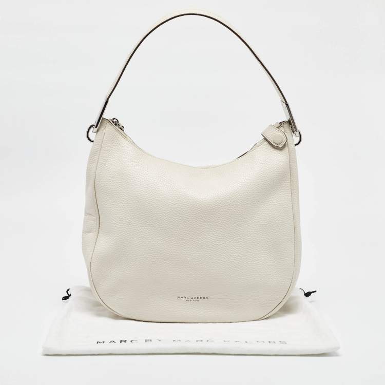 Pre Owned Marc Jacobs White Leather The Essential Hobo