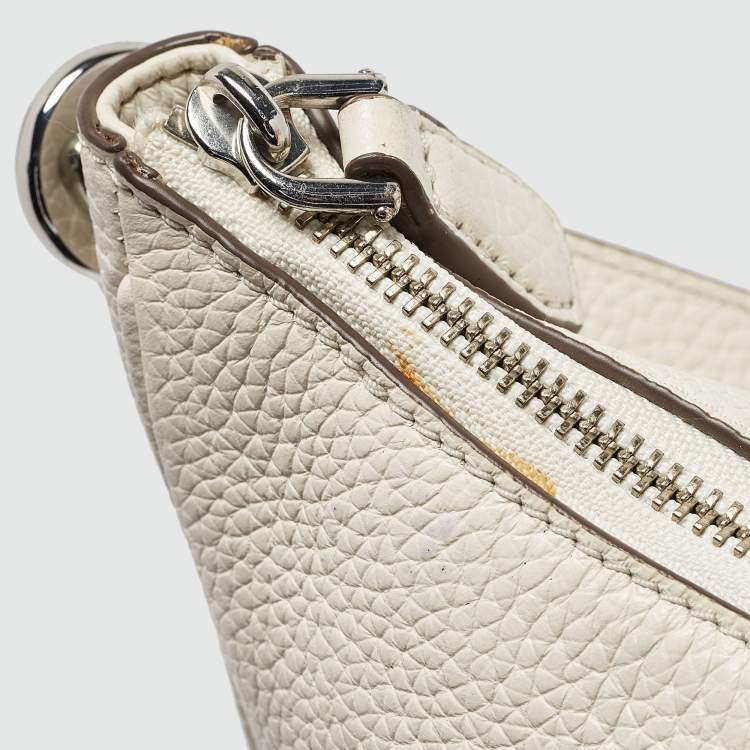 Pre Owned Marc Jacobs White Leather The Essential Hobo