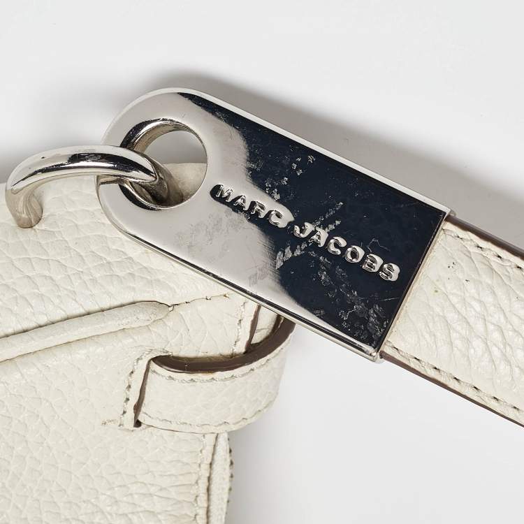 Pre Owned Marc Jacobs White Leather The Essential Hobo