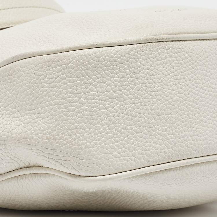 Pre Owned Marc Jacobs White Leather The Essential Hobo