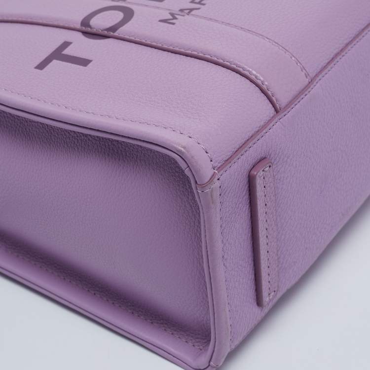 Pre Owned Marc Jacobs Purple Leather Medium The Tote Bag