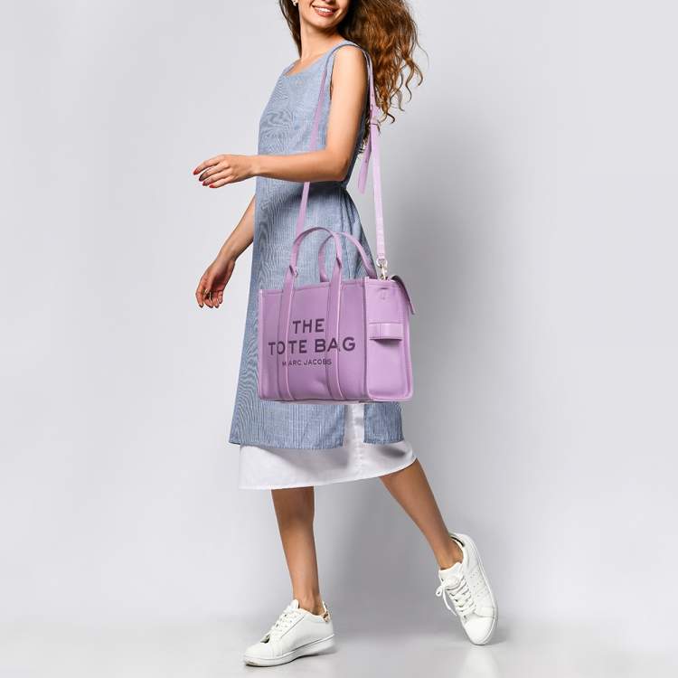 トートバッグ The Medium Tote - Marc Jacobs - Leather - Purple Marc Jacobs - The Medium Tote leather Lilac - The Corner