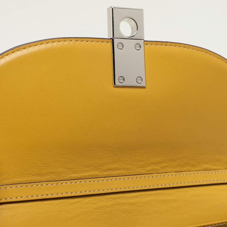 Pre Owned Marc Jacobs Yellow Leather Wallet On Chain