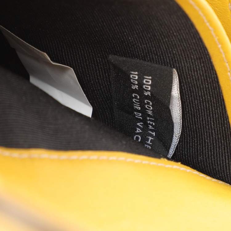 Pre Owned Marc Jacobs Yellow Leather Wallet On Chain