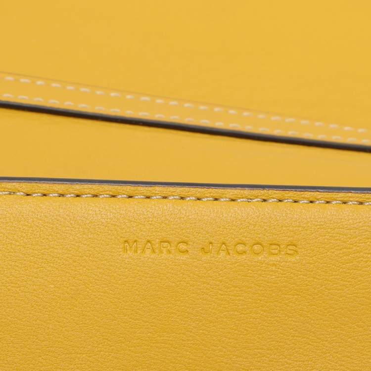 Pre Owned Marc Jacobs Yellow Leather Wallet On Chain