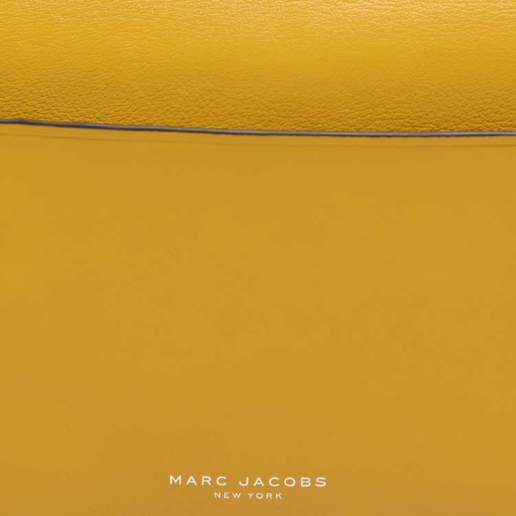 Pre Owned Marc Jacobs Yellow Leather Wallet On Chain