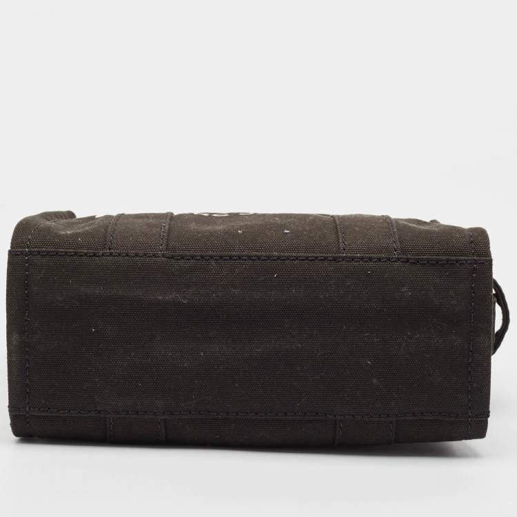 Pre Owned Marc Jacobs Black Canvas Small The Tote Bag