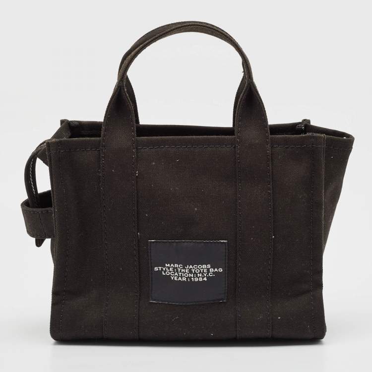 Pre Owned Marc Jacobs Black Canvas Small The Tote Bag