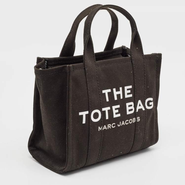 Pre Owned Marc Jacobs Black Canvas Small The Tote Bag