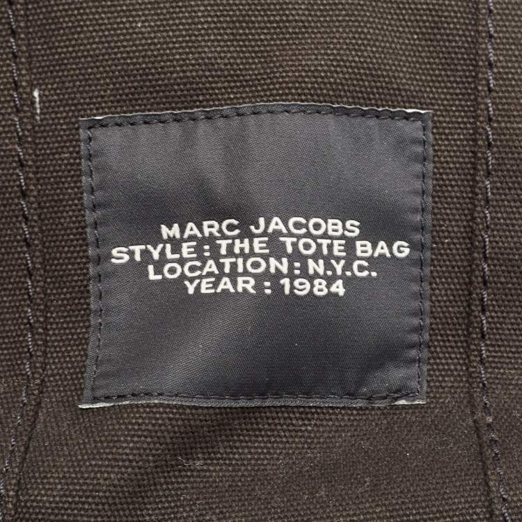Pre Owned Marc Jacobs Black Canvas Small The Tote Bag