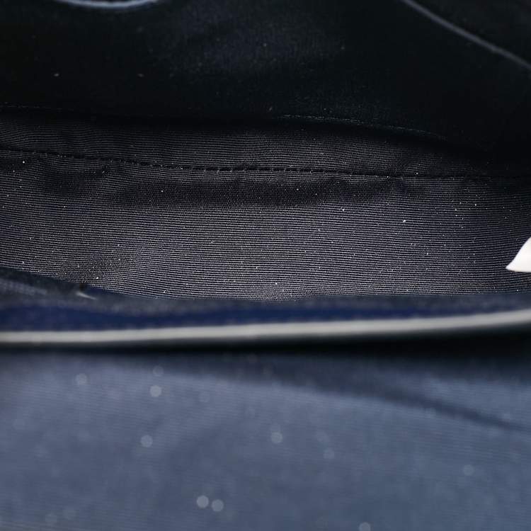 Pre Owned Marc Jacobs Navy Blue Leather Mini Rider Crossbody Bag