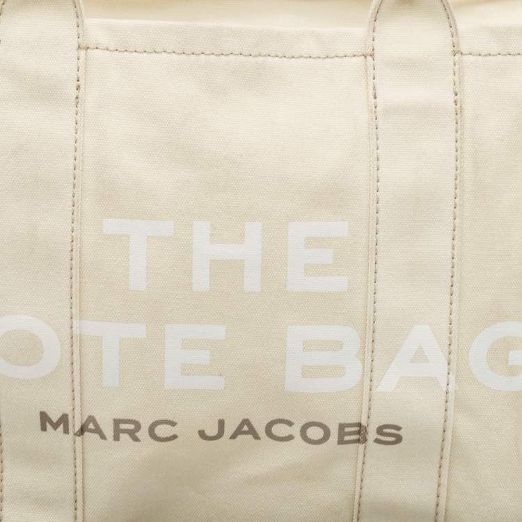Pre Owned Marc Jacobs Cream Canvas Large The Tote Bag