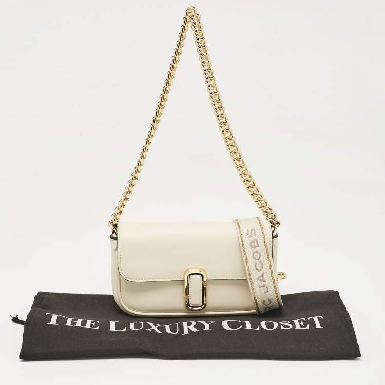 Pre Owned Marc Jacobs Off White Leather Mini The J Marc Shoulder Bag