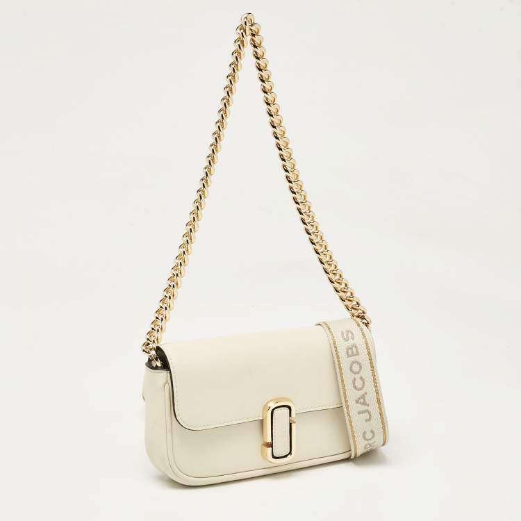 Pre Owned Marc Jacobs Off White Leather Mini The J Marc Shoulder Bag