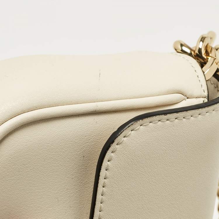 Pre Owned Marc Jacobs Off White Leather Mini The J Marc Shoulder Bag