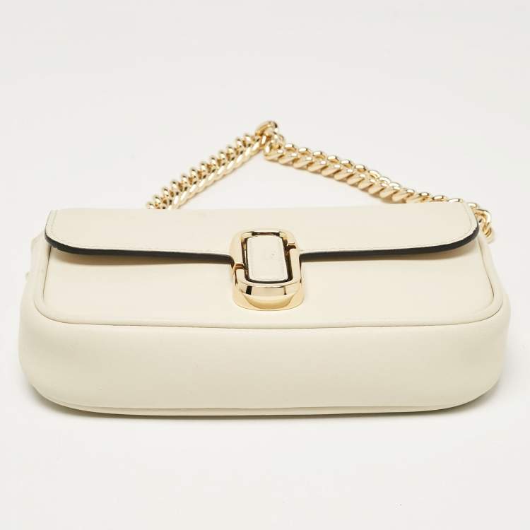 Pre Owned Marc Jacobs Off White Leather Mini The J Marc Shoulder Bag