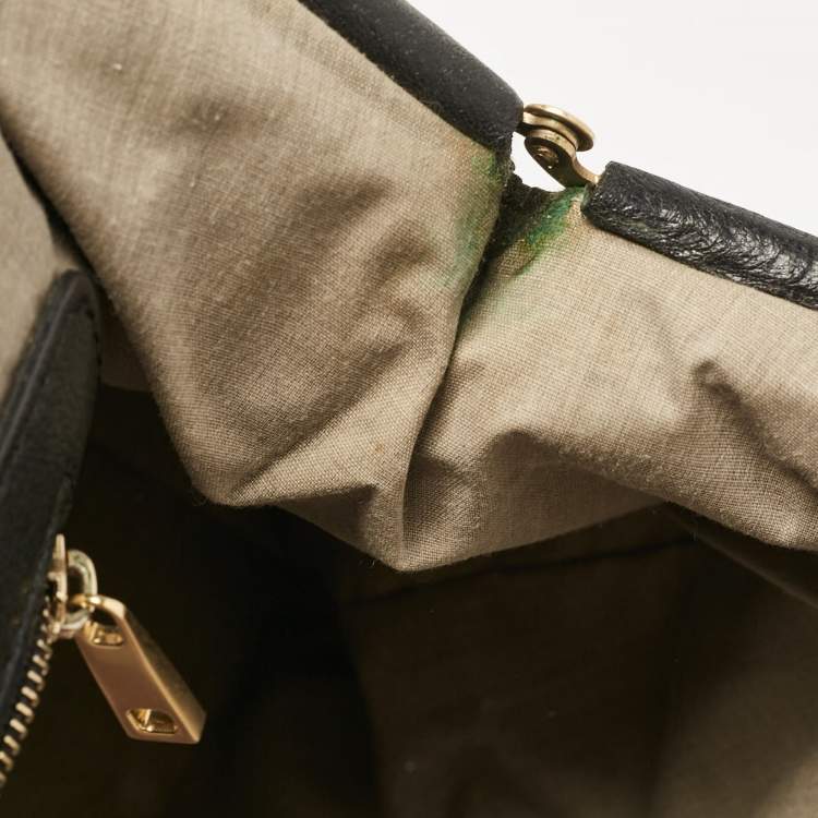 Pre Owned Marc Jacobs Black Quilted Leather Stam Satchel