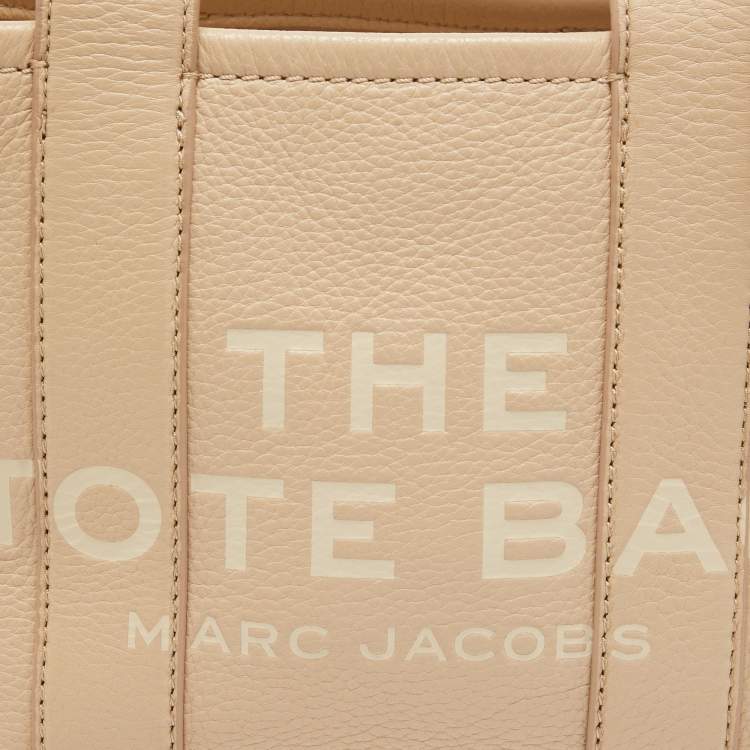 Pre Owned Marc Jacobs Beige Leather Small The Tote Bag