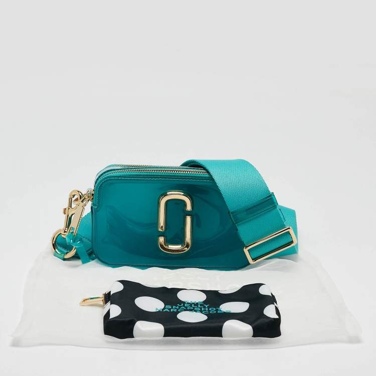 Pre Owned Marc Jacobs Turquoise Jelly The Snapshot Camera Crossbody Bag