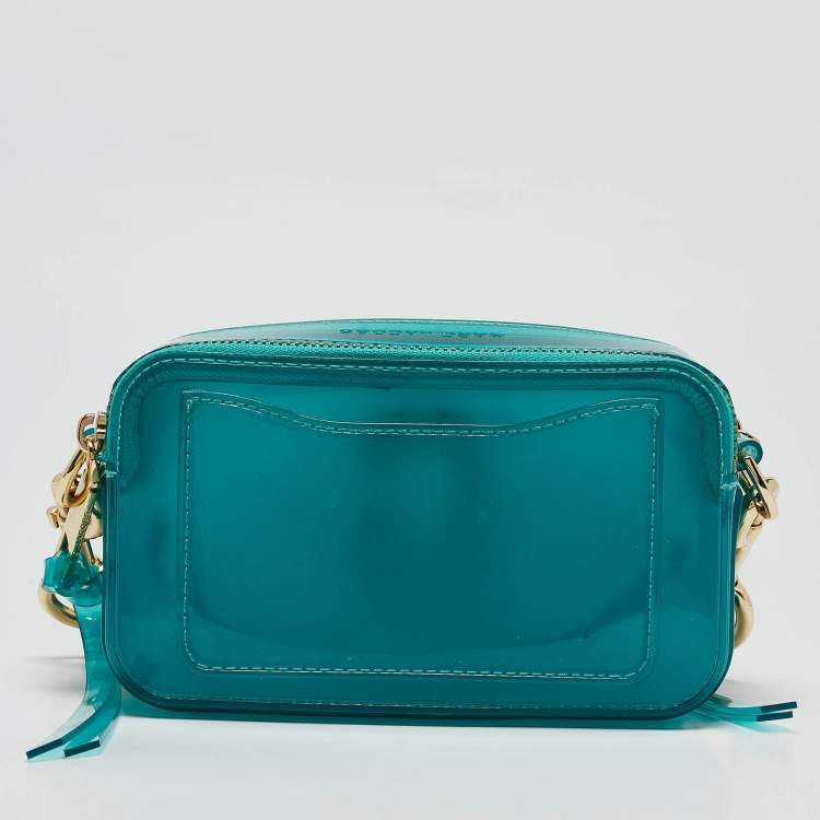 Pre Owned Marc Jacobs Turquoise Jelly The Snapshot Camera Crossbody Bag