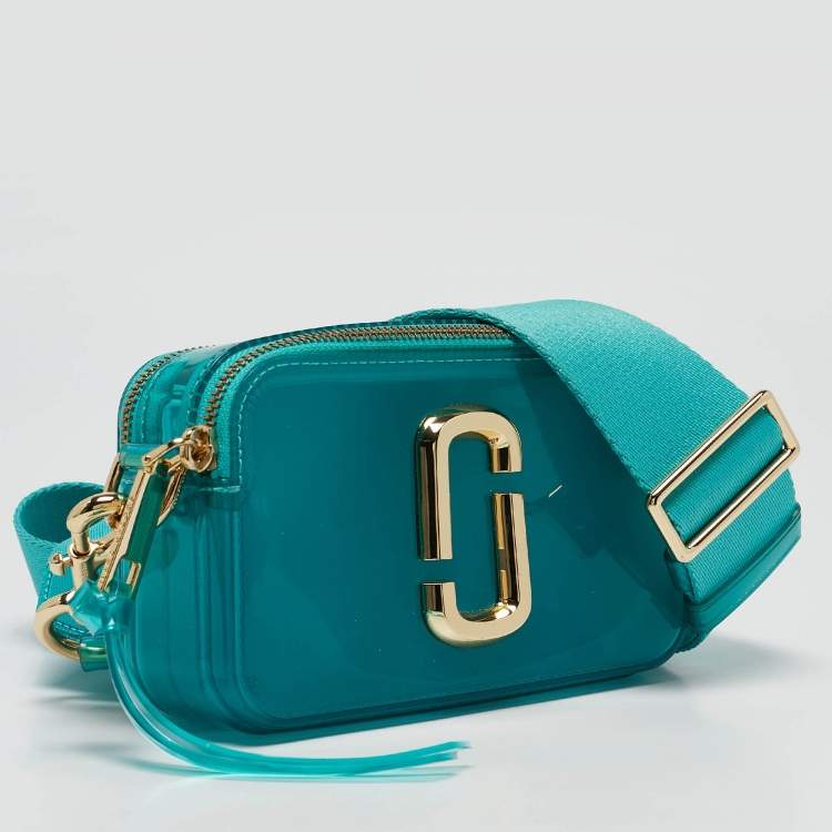 Pre Owned Marc Jacobs Turquoise Jelly The Snapshot Camera Crossbody Bag