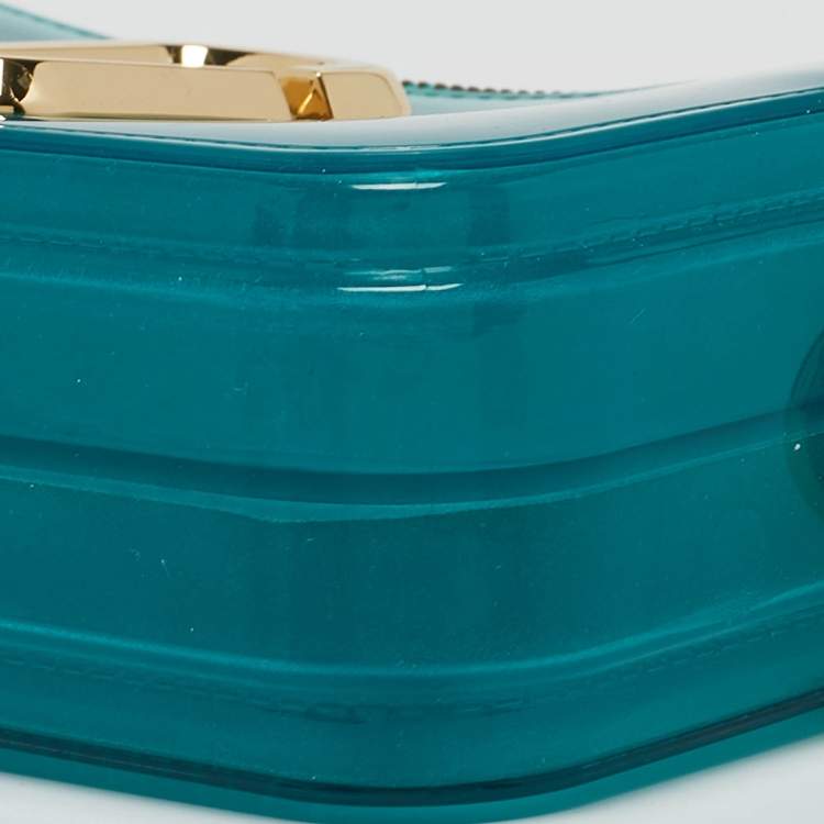 Pre Owned Marc Jacobs Turquoise Jelly The Snapshot Camera Crossbody Bag