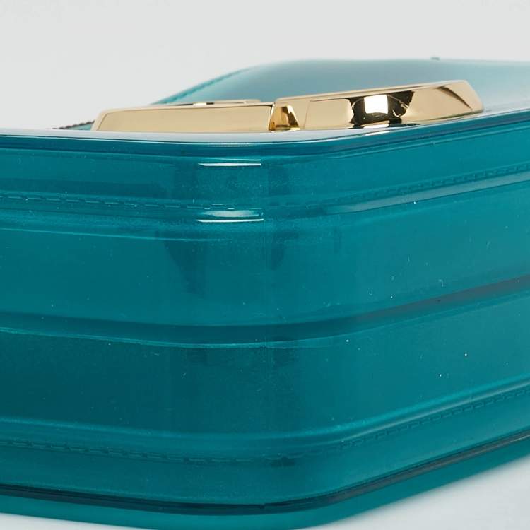 Pre Owned Marc Jacobs Turquoise Jelly The Snapshot Camera Crossbody Bag