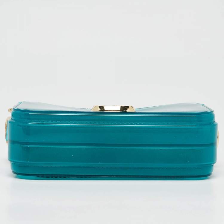 Pre Owned Marc Jacobs Turquoise Jelly The Snapshot Camera Crossbody Bag