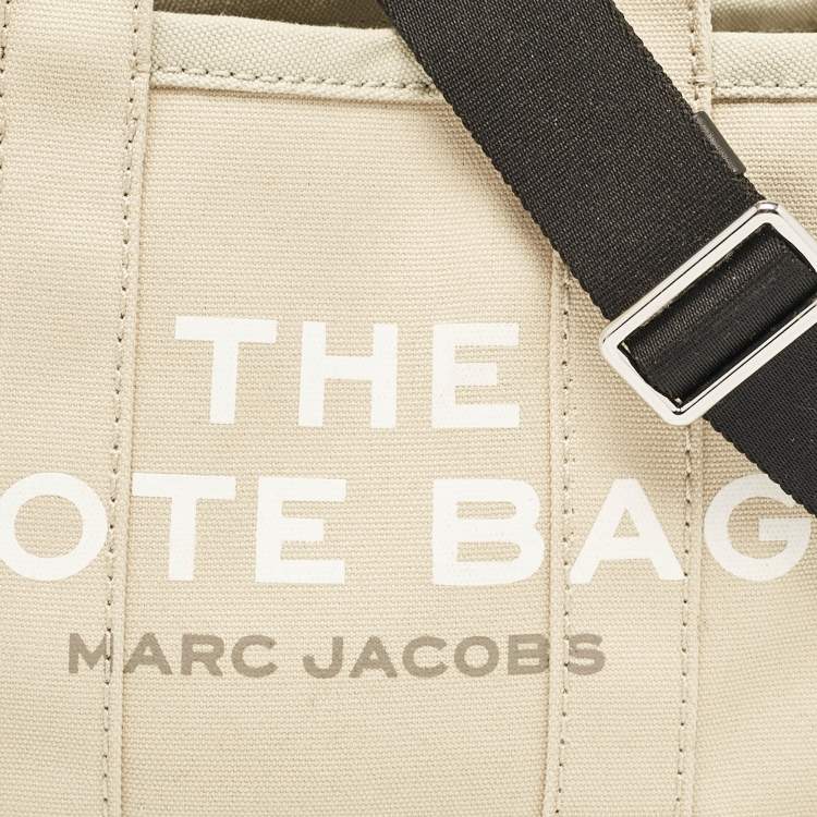 Pre Owned Marc Jacobs Beige/Light Green Canvas Small The Tote Bag