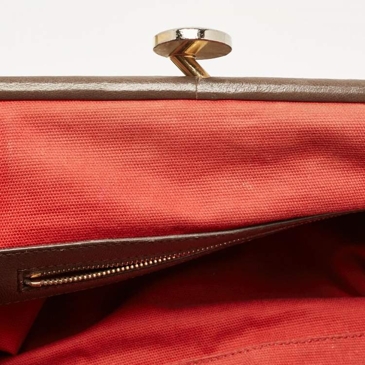 Pre Owned Marc Jacobs Brown Quilted Leather Stam Satchel
