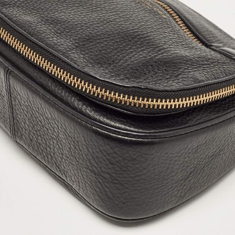 Pre Owned Marc Jacobs Black Leather Recruit Nomad Saddle Shoulder Bag